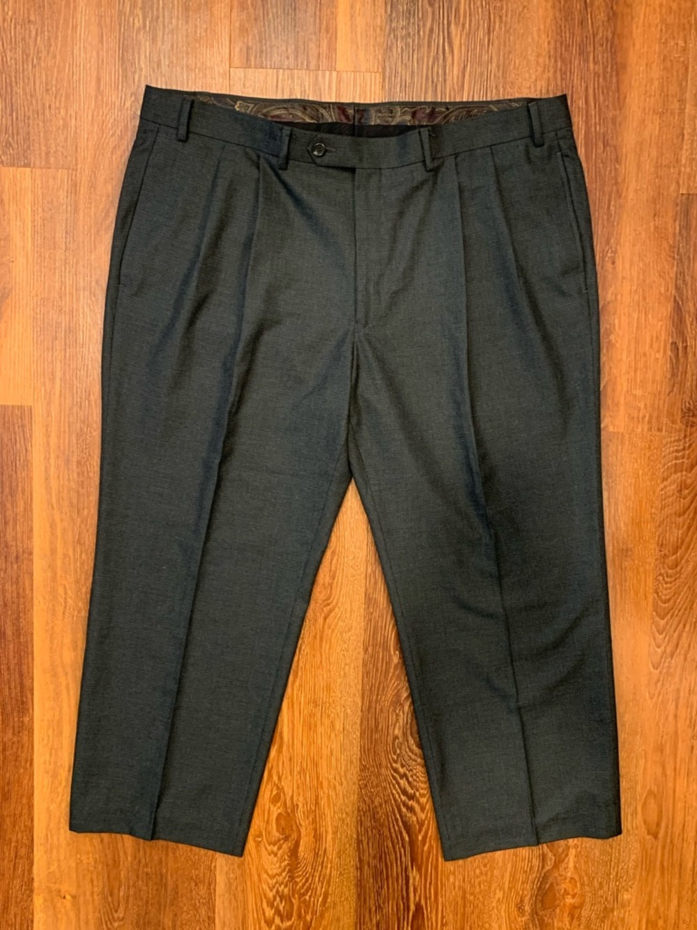 Lauren Ralph Lauren Men’s 40X25 Dress Slacks Dark Gray EUC Pleated
